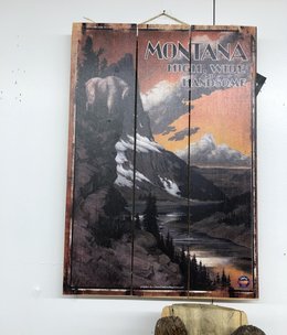 Classic Outdoor Magazines #7 Montana High, Wide & Handsome 14x20 Wood Sign