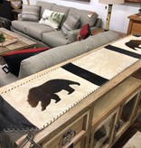Gaucho Large BEAR Cowhide Table Runner 7' x 14"