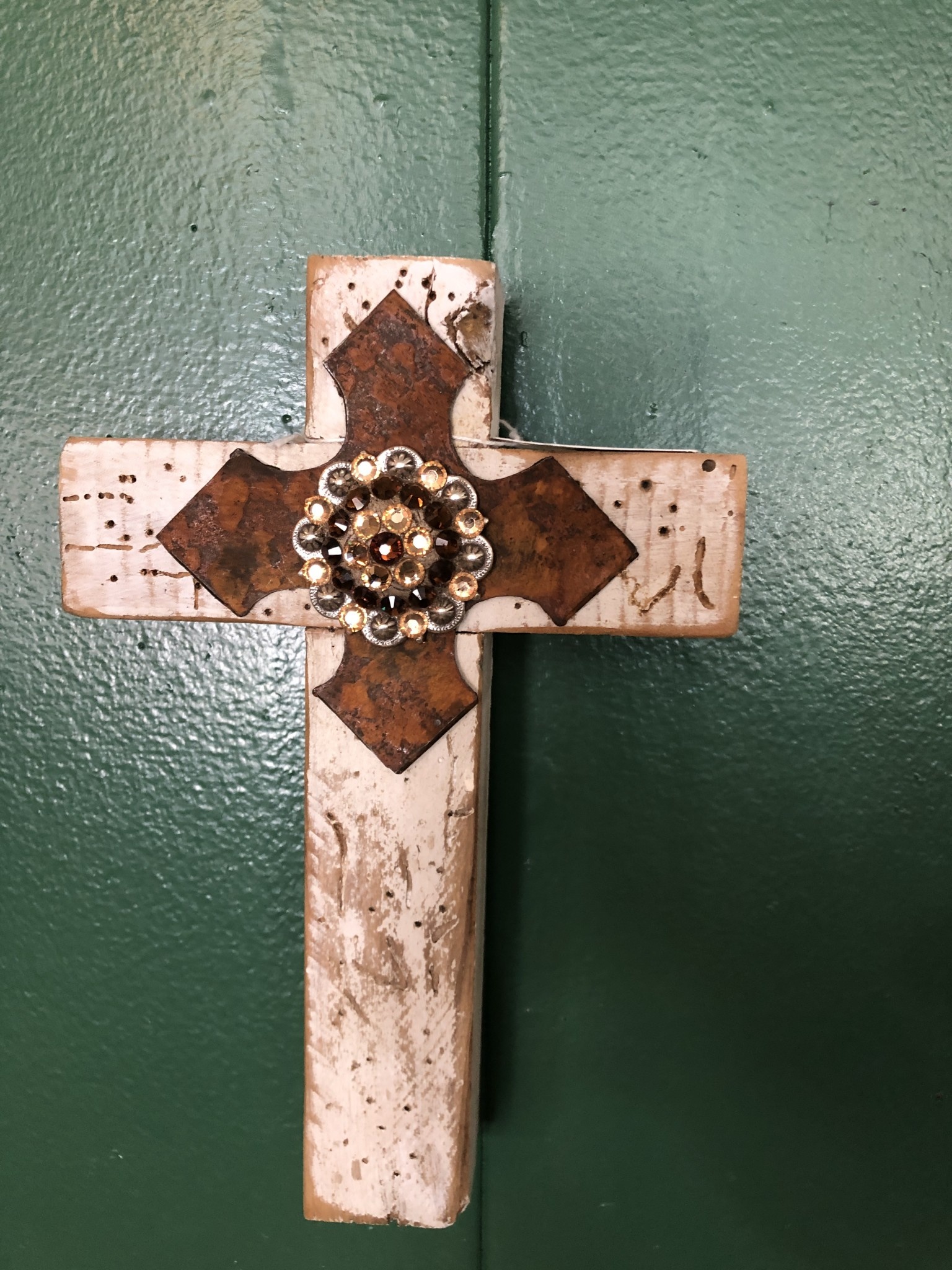 Artisans White Cross w/Bling Concho-One of a Kind****