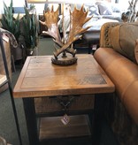 Yellowstone Yellowstone Dutton 1 Dwr Side Table w/shelf 25Hx24Wx24D