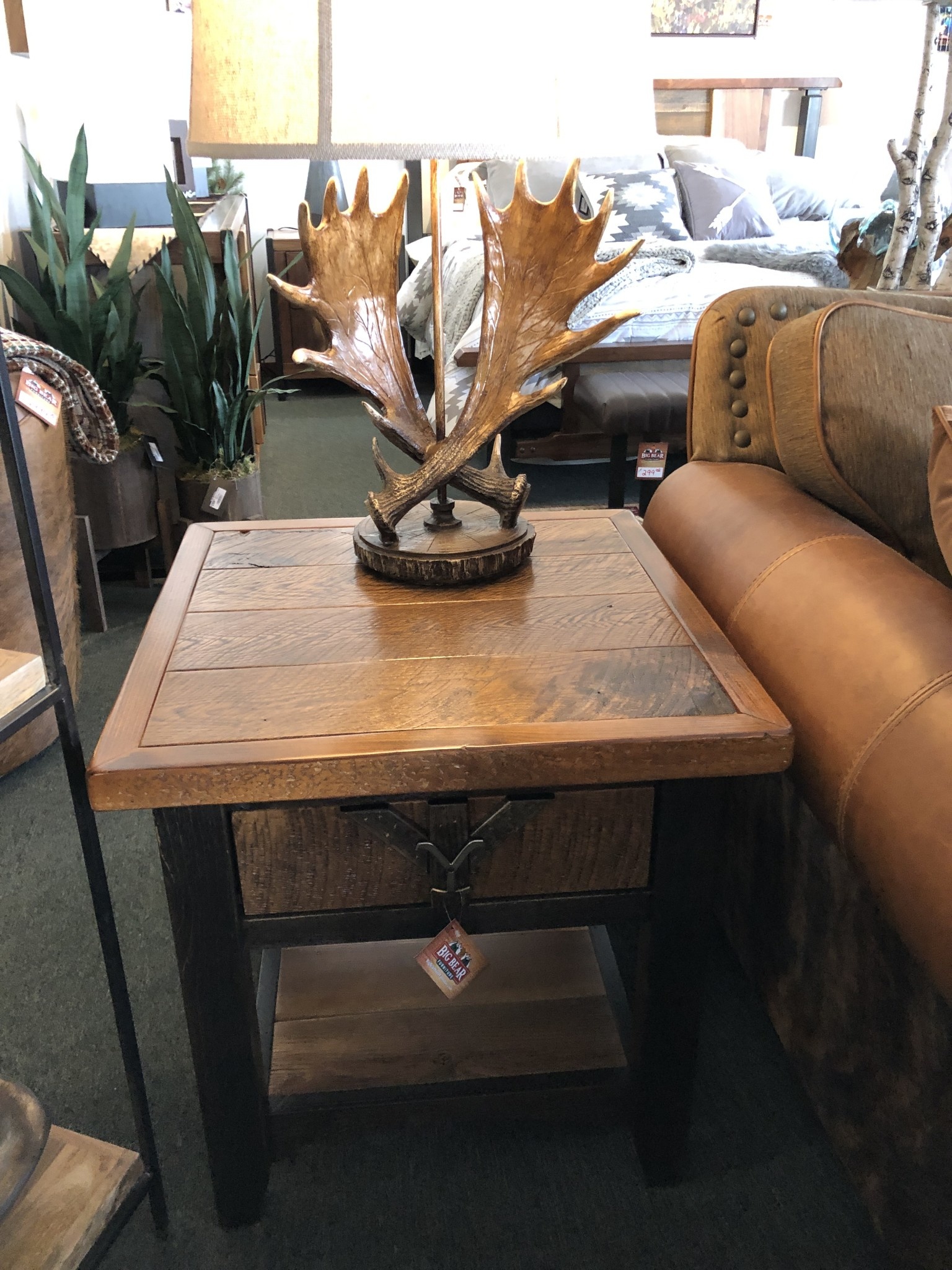 Yellowstone Yellowstone Dutton 1 Dwr Side Table w/shelf 25Hx24Wx24D