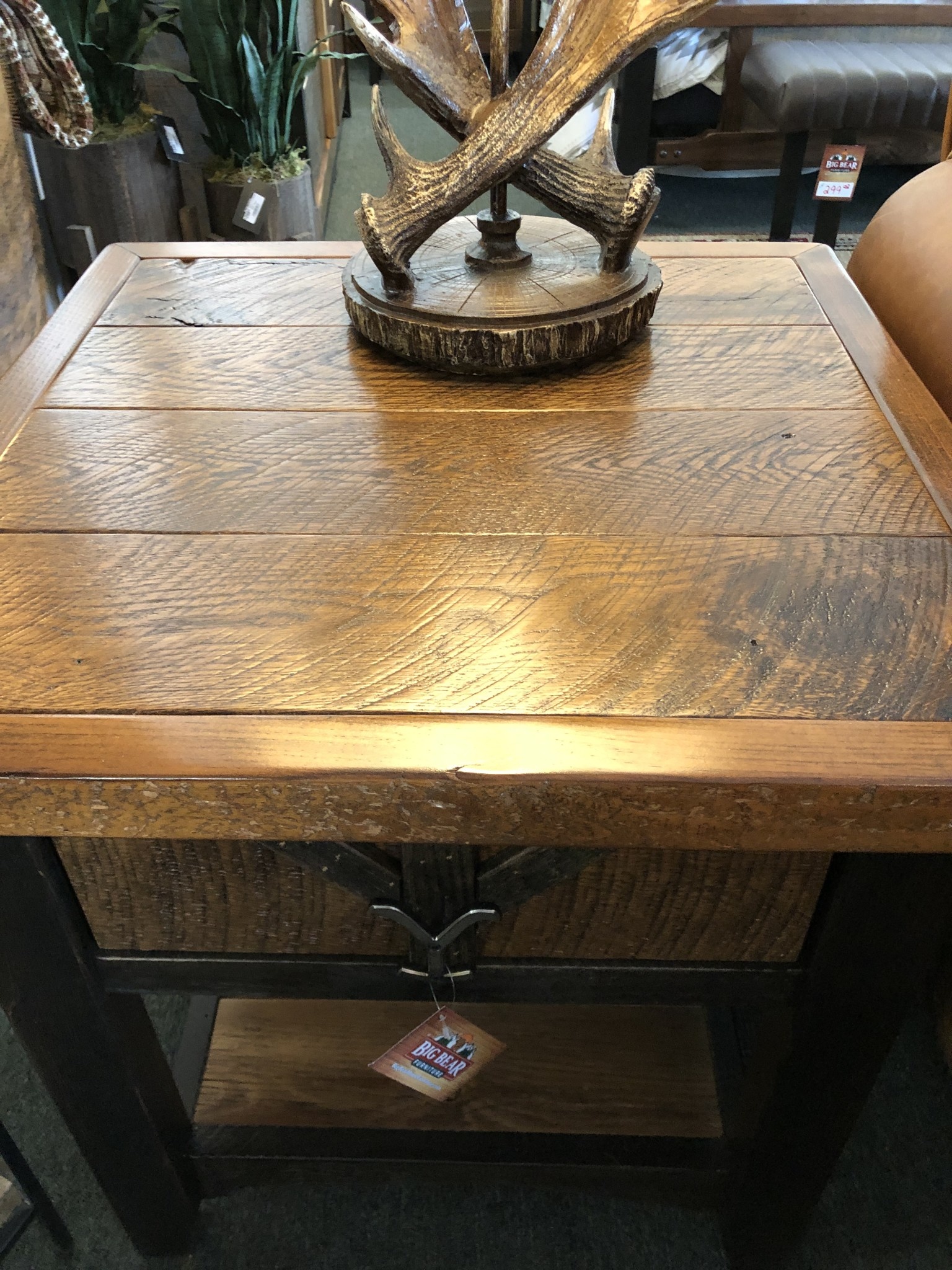 Yellowstone Yellowstone Dutton 1 Dwr Side Table w/shelf 25Hx24Wx24D