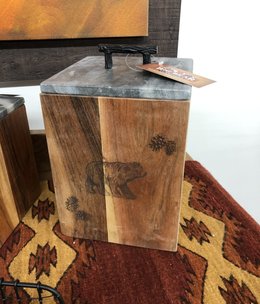 Park Design Rustic Wood Canister - LARGE