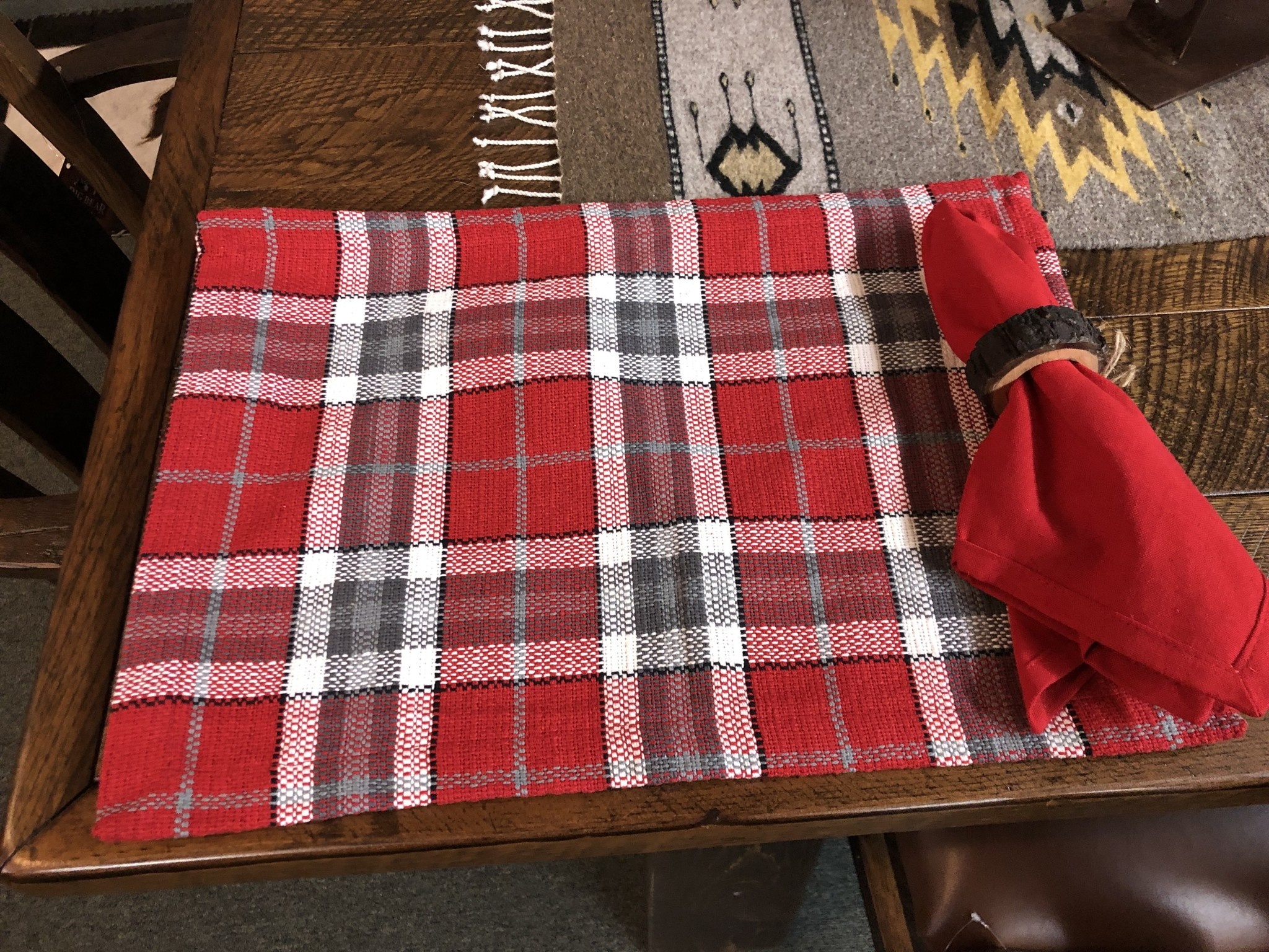 Park Design Sketchbook Snowman Plaid Placemat****