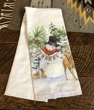 Park Design Snowman /Deer/Rabbits Dishtowel