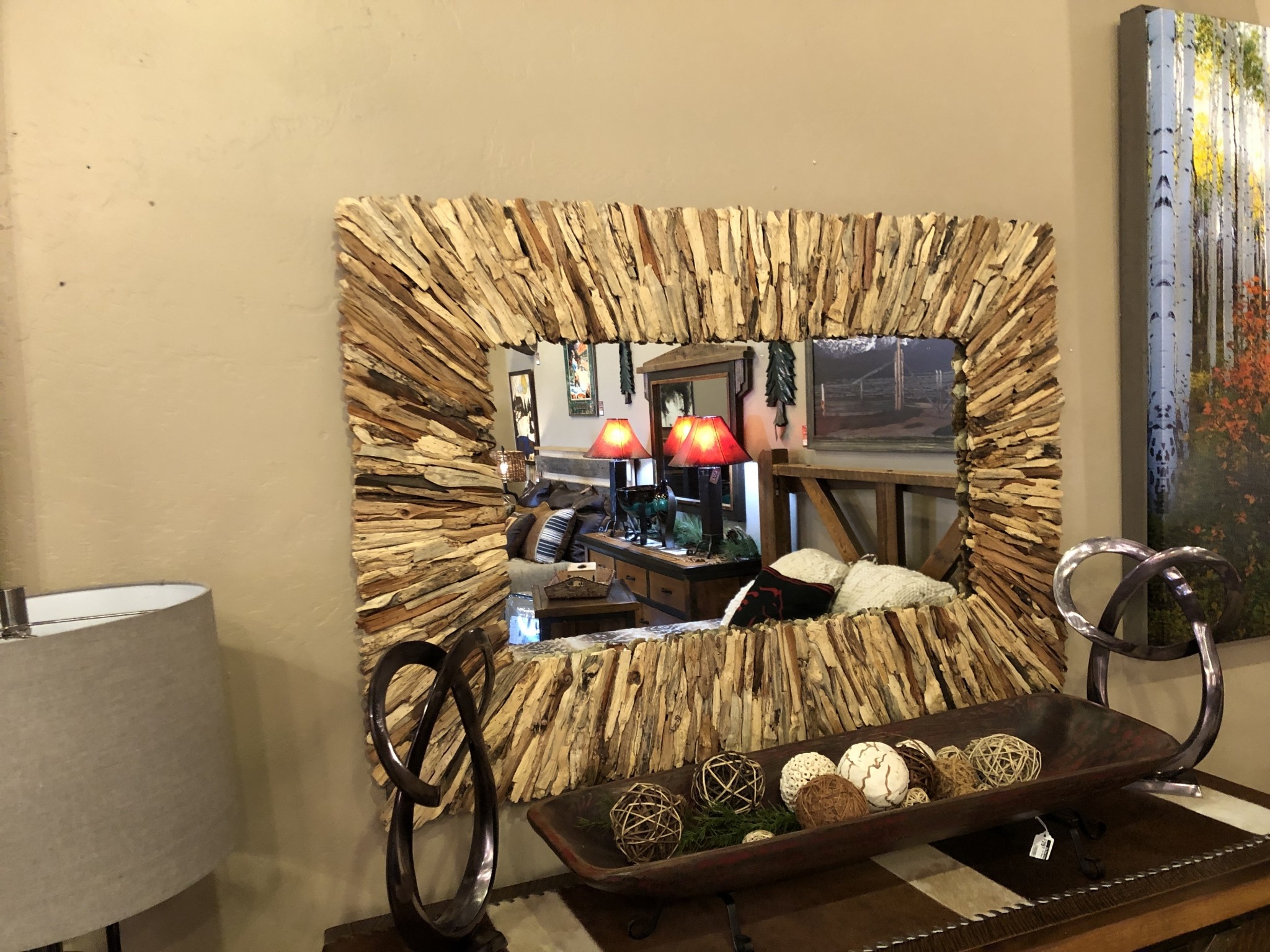 Uttermost Teak Branch Mirror 35x51x2