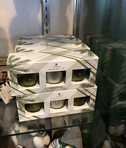 Frasier Fir FF Frosted Plaid Votive Trio Set, 2oz x 3