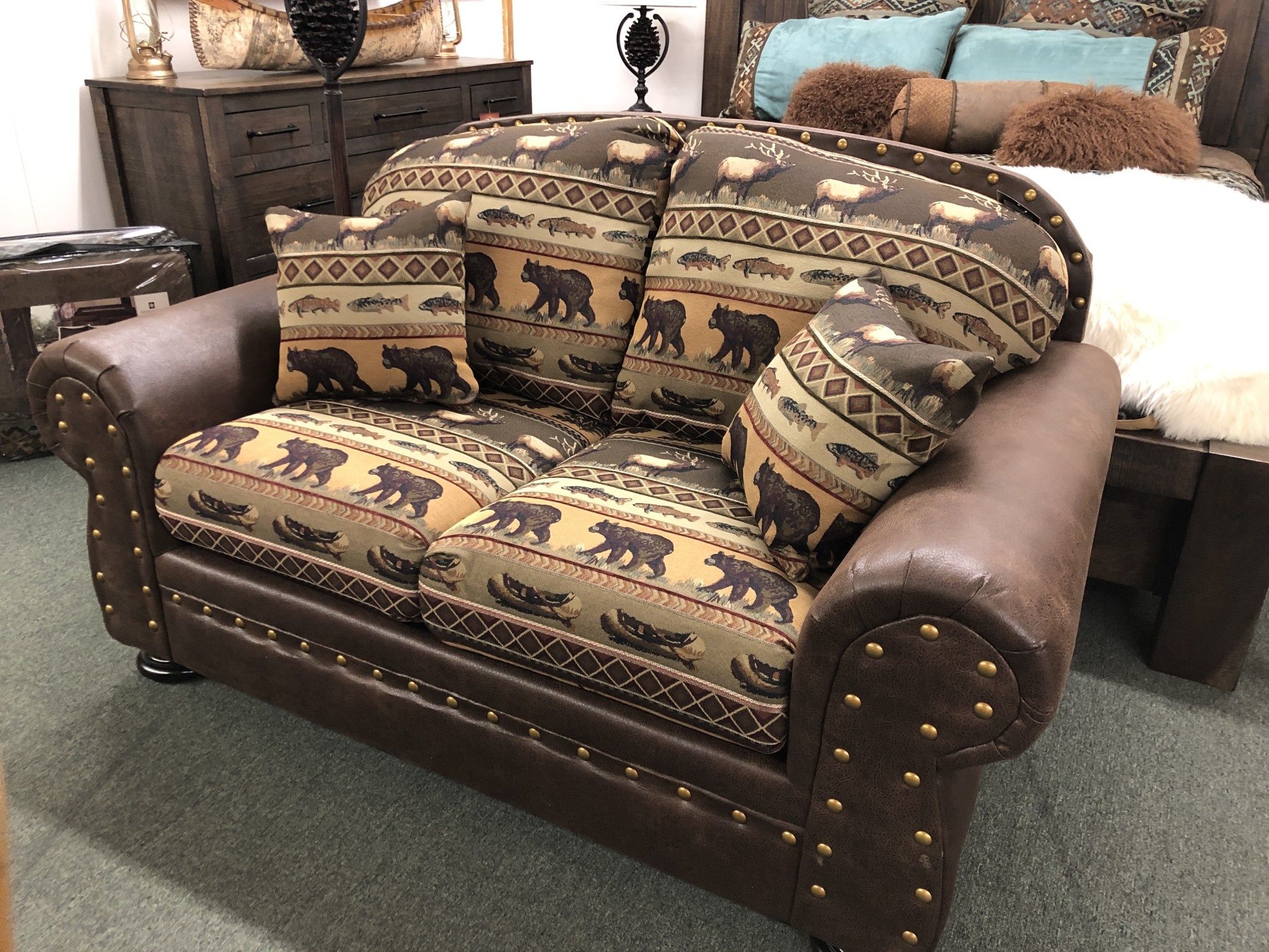 IMF 1054-50 Arizona Loveseat  (2fabric) 68L x 39H x 39D