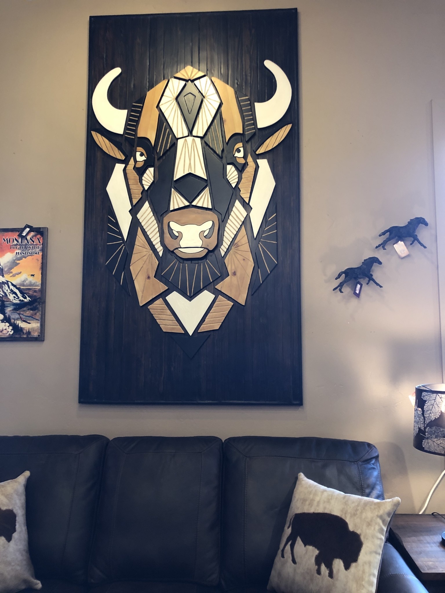 Co-Sequoya Hagestad Handcrafted Buffalo Art (Local Artist)