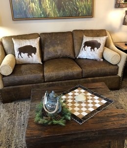 Omnia Brisbane 3C Sofa w/2Bolsters & 2-18"Pillows