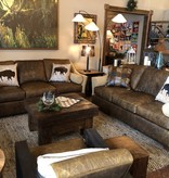 Omnia Brisbane 3C Sofa w/2Bolsters & 2-18"Pillows