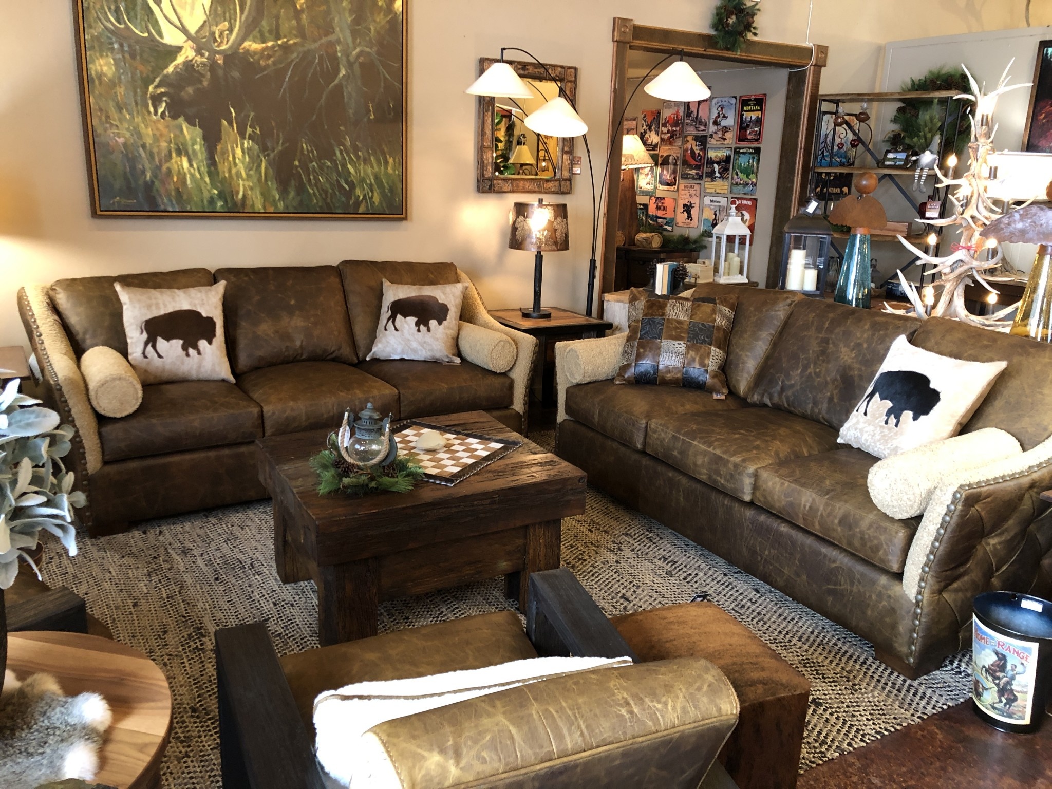 Omnia Brisbane 3C Sofa w/2Bolsters & 2-18"Pillows