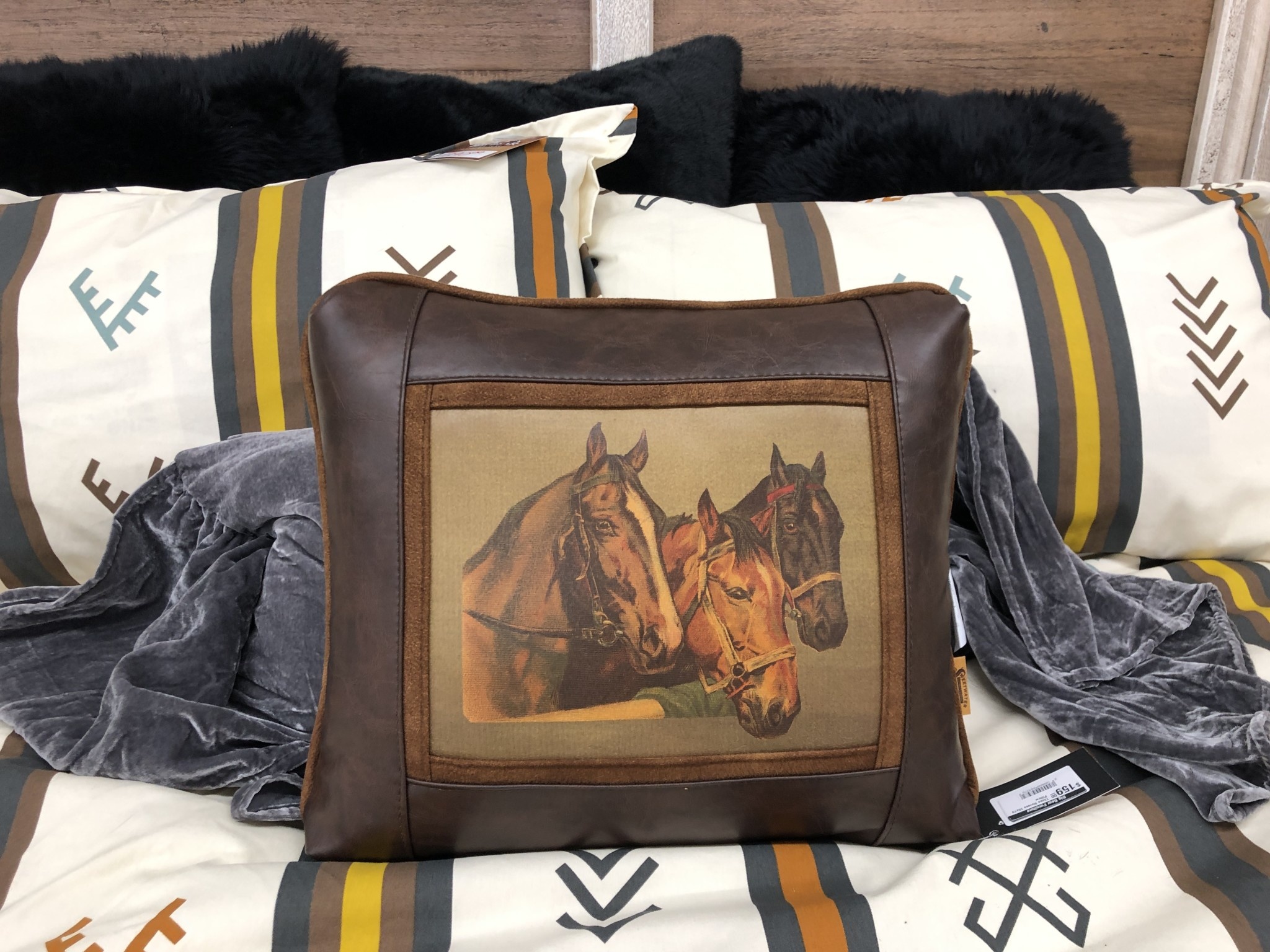Sweetwater Trading Co Three Horses 16x19 Pillow