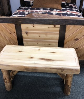 Rustic log 36" Aspen Bench