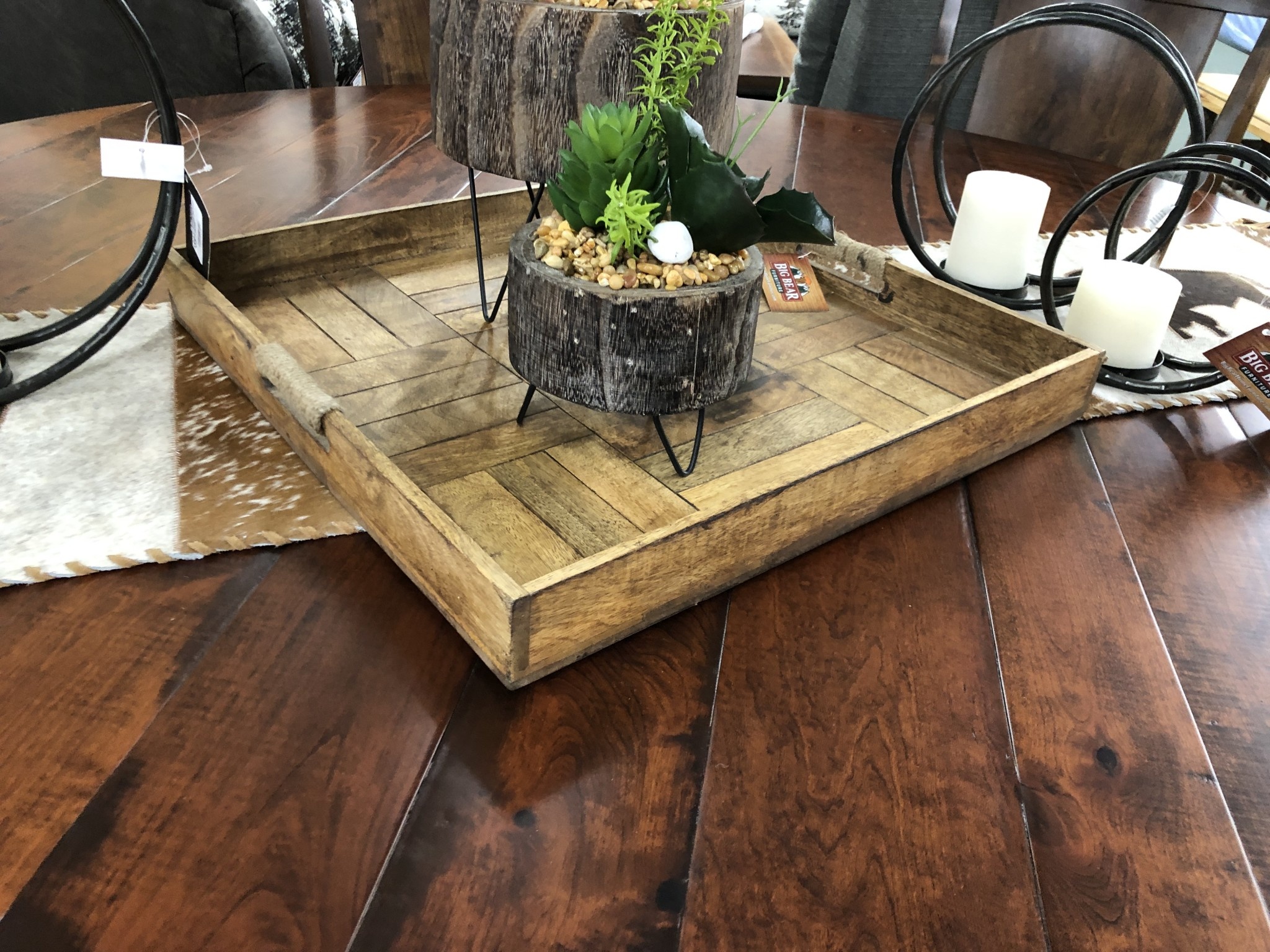 Crestview Miller Parquetry Serving Tray - Medium