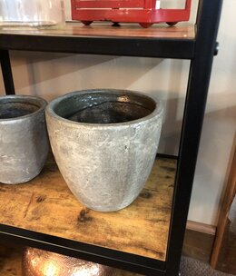 Melrose Gray LARGE Pot Terra Cotta 7D x 6.75H
