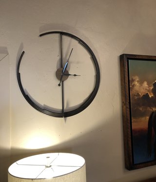 Melrose Wall Clock 28.5"Diameter-Iron/MDF