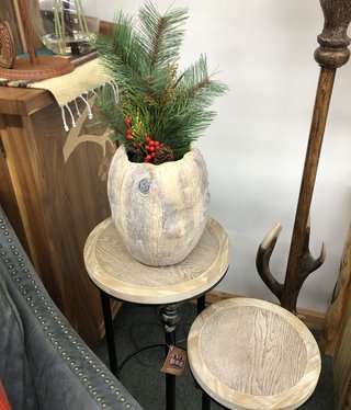 Melrose Faux Wood Planter 8.5Dia x 9.5H