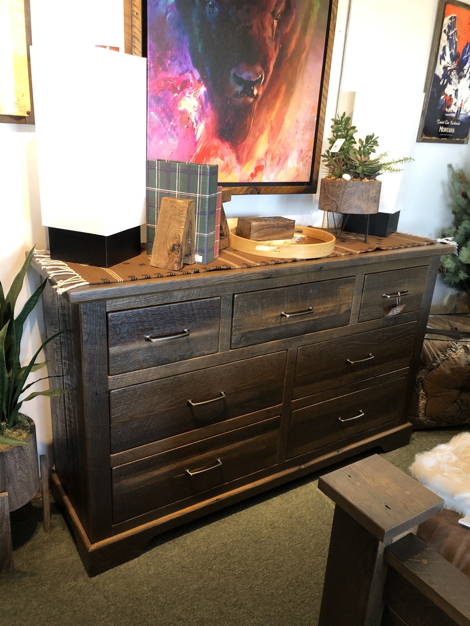 Urban Barnwood Kimberley 7 Dwr Dresser 39H x 19D x 64W