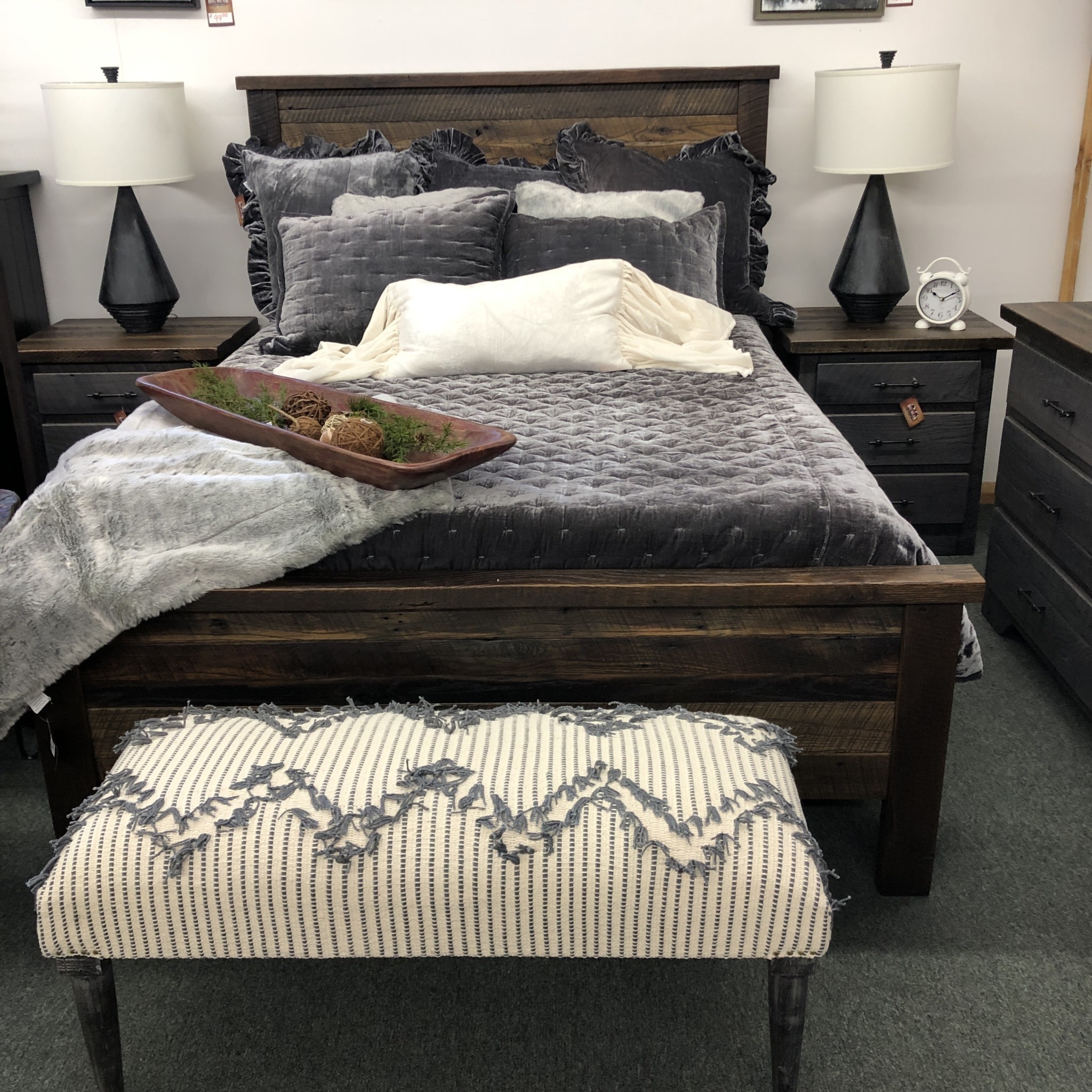 Urban Barnwood London Fog QUEEN Bed 58Hx83W