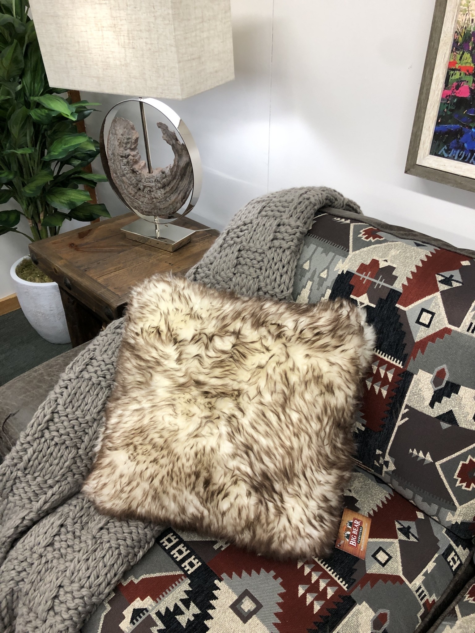 Gaucho Sheepskin Fur Pillow 16x16
