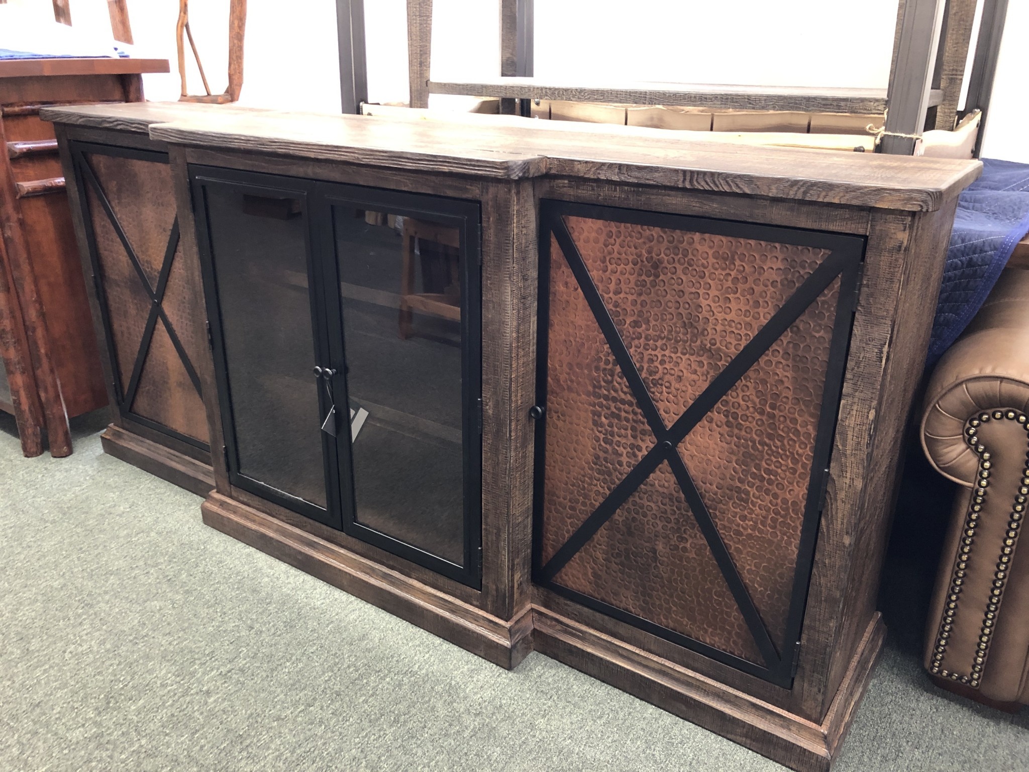 IFD 7782 Blackburn Console w/4 Copper Panels 78x18x36