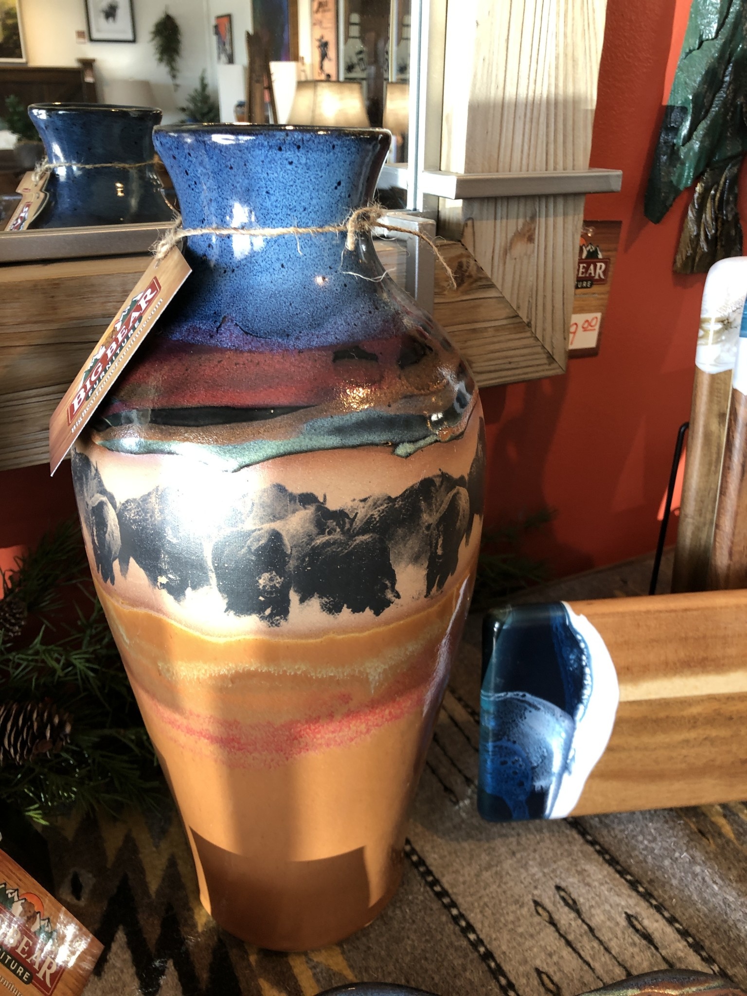 Always Azul Tall Vase 16"Tall