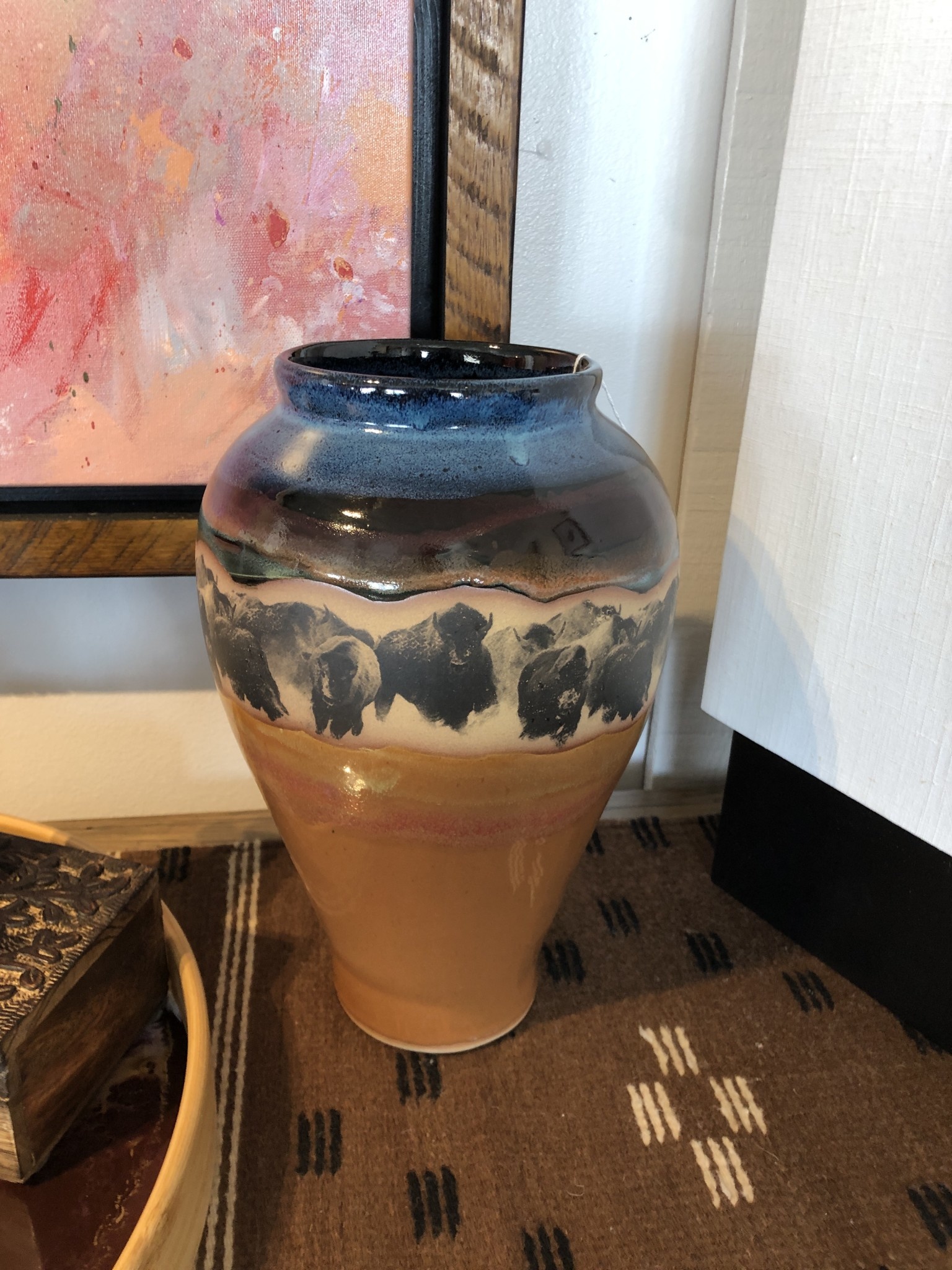 Always Azul Slender Vase 11" Tall