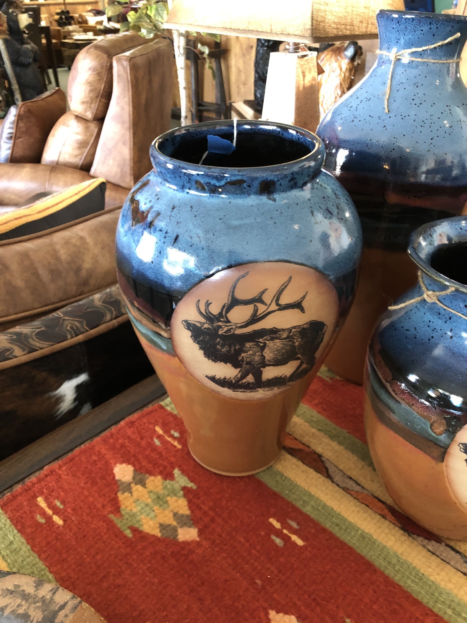 Always Azul Slender Vase 11" Tall