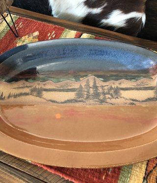Always Azul Large Oval Platter 18.5" x 13"