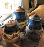 Always Azul Pottery Canister Set of 3