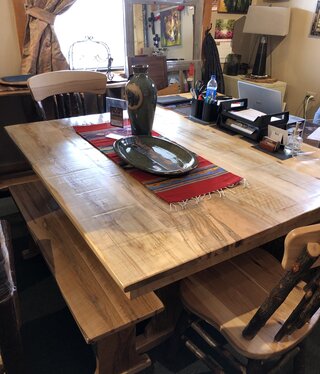 ALBC Wormy Maple Dining Table-SO  42W x 60L