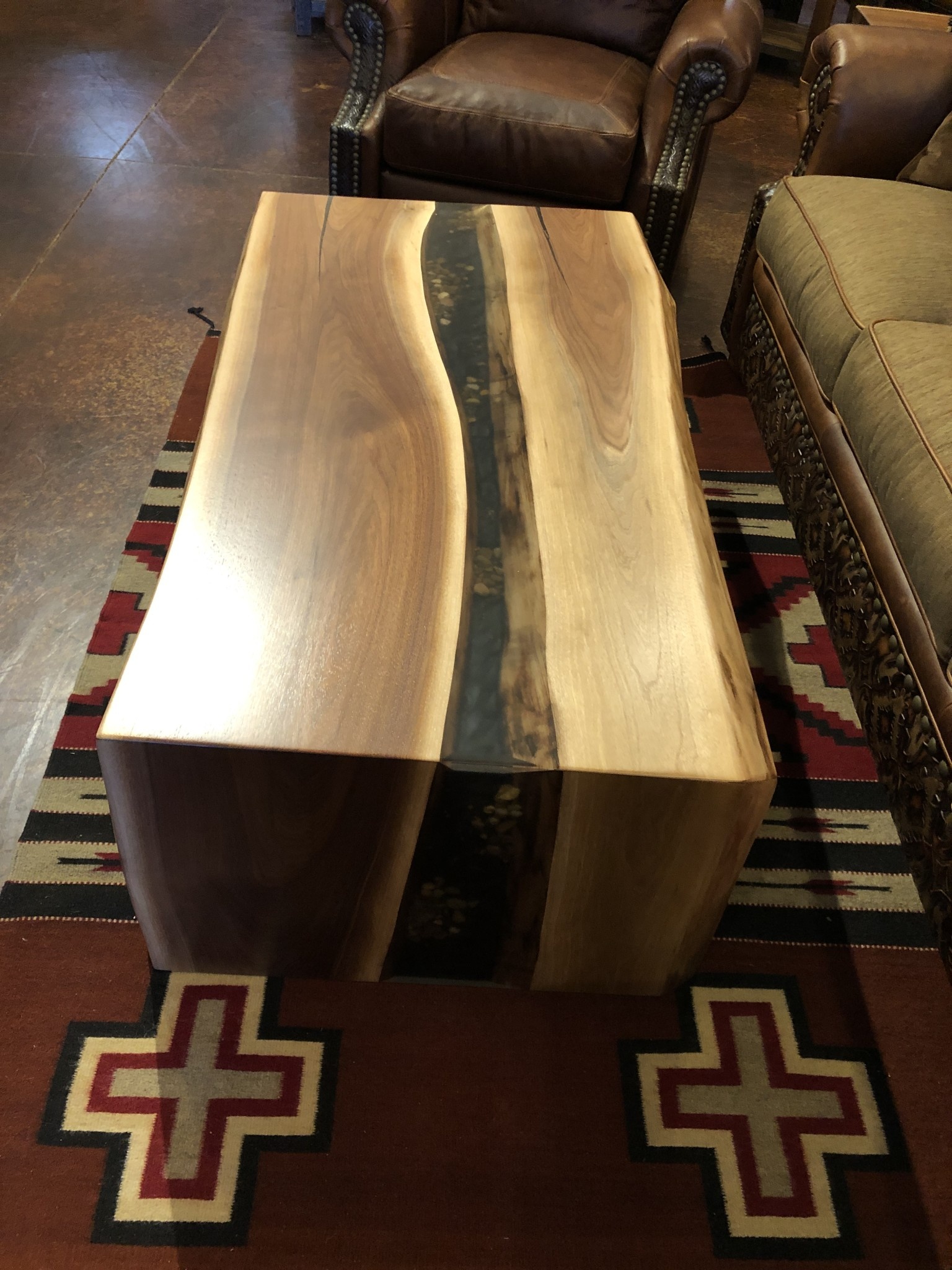 Stone River Waterfall Coffee Table  24W x 48L x 18H