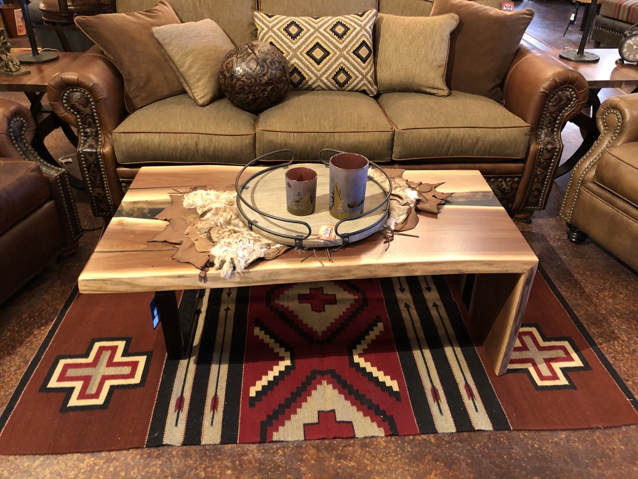 Stone River Waterfall Coffee Table  24W x 48L x 18H