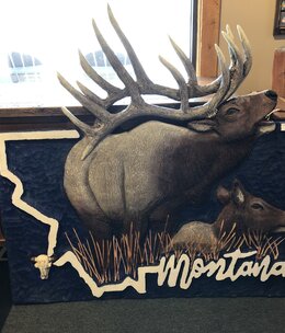 MCE Industries Montana Elk Wall Art- LARGE