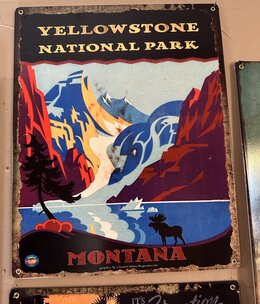 Classic Outdoor Magazines #13 Yellowstone NP Moose 12x15 Metal Sign