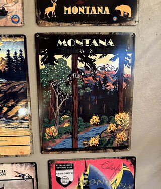 Classic Outdoor Magazines #10 1930's MT Map Travel Backroads 12x15 metal sign