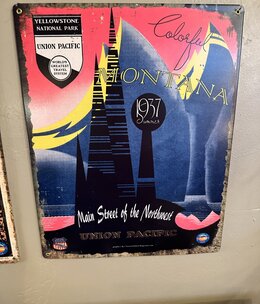 Classic Outdoor Magazines Art Deco Union Pacific 12x15 Metal Sign***** Classic Outdoor Magazines Art Deco Union Pacific 12x15 Metal Sign*****