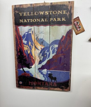 Classic Outdoor Magazines #13 Yellowstone NP Moose 14x20 Wood Sign