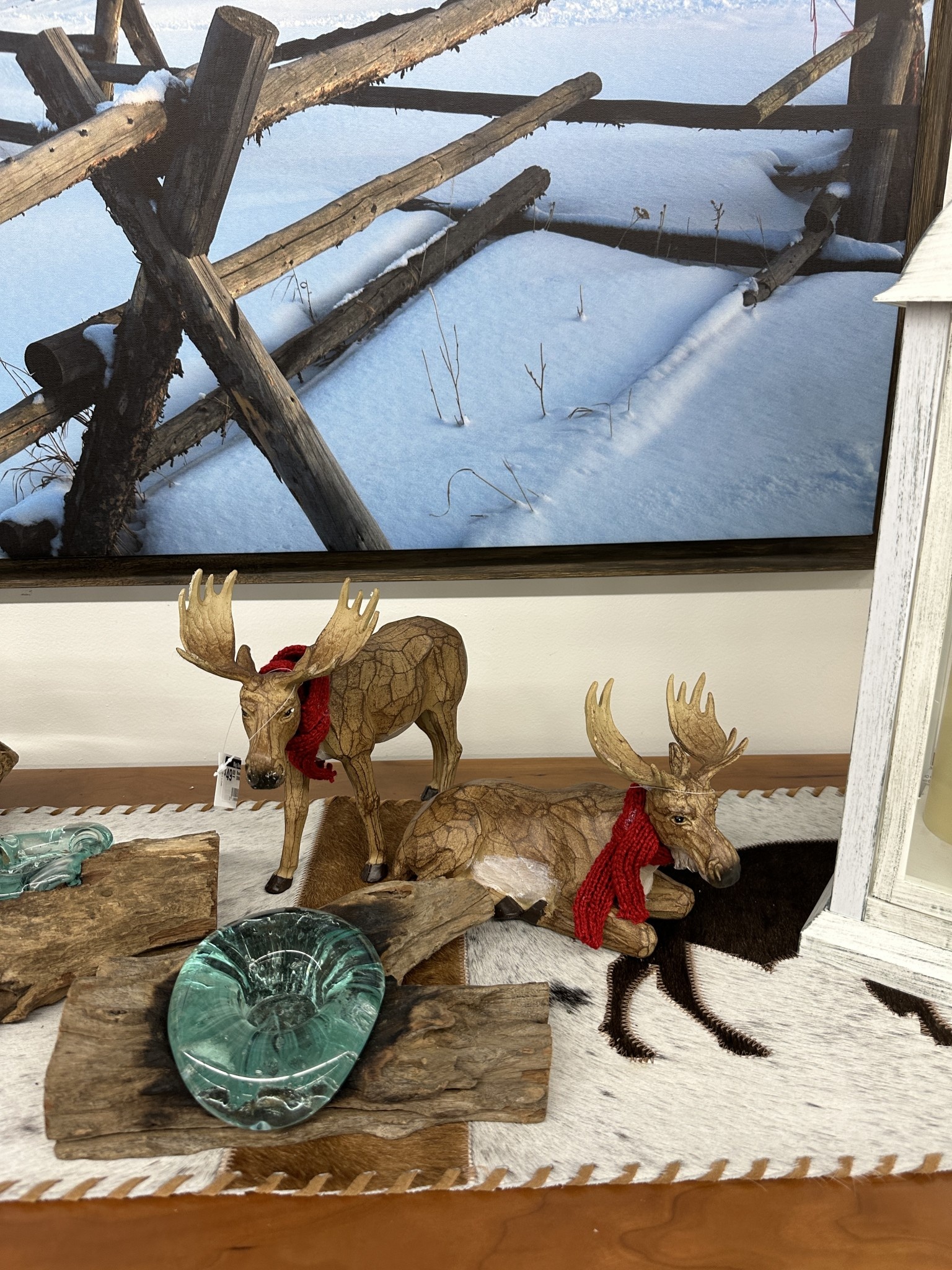 Melrose Resin Moose w/Scarf - SMALL 7"H or 9.5"H