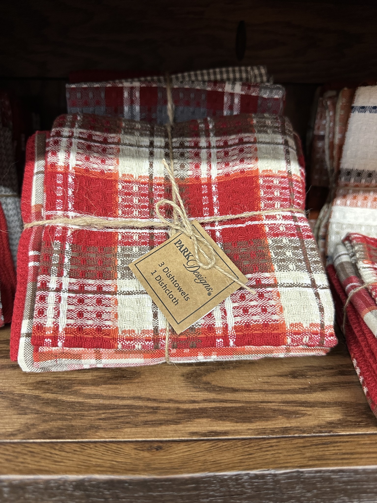 Fireside Plaid 4pc Dishtowel/cloth Set