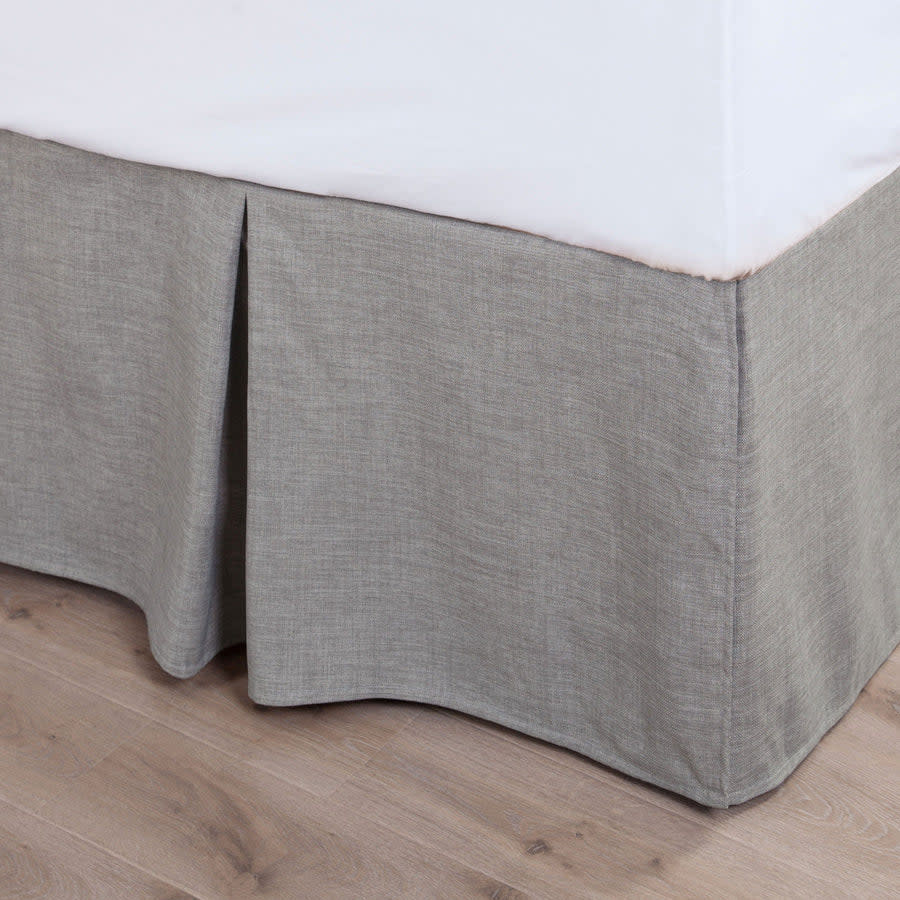 Hiend Gray  Linen Bed Skirt- KING