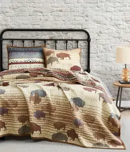Hiend Home on the Range 3pc Quilt Set-QUEEN