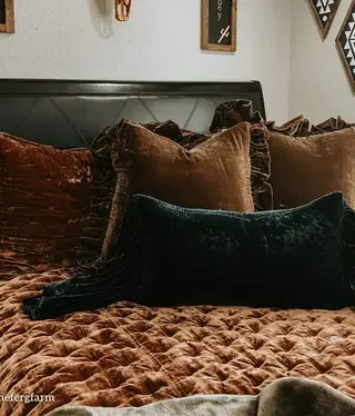 Hiend Stella Long Ruffled Pillow 26x14-SLATE