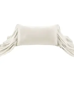 Hiend Stella Long Ruffled Pillow 26x14-Stone