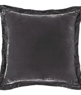 Hiend Stella Velvet Ruffled Euro Sham ONLY-Slate