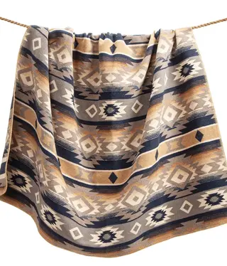 Hiend Taos Wool Blend Throw Blanket 50x60