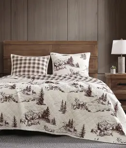Hiend White Pines TWIN Quilt Set