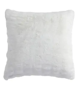 Hiend Ruched Rabbit Euro Pillow-WHITE