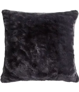 Hiend Ruched Rabbit Euro Pillow-BLACK